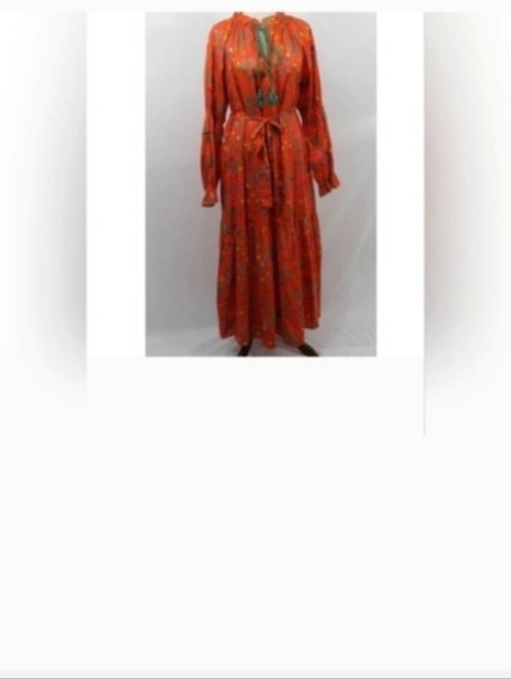 CYNTHIA ROWLEY 100% Cotton Floral Maxi  Dress